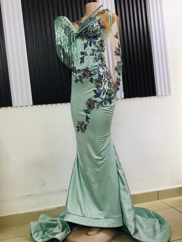 sky blue bridge dress