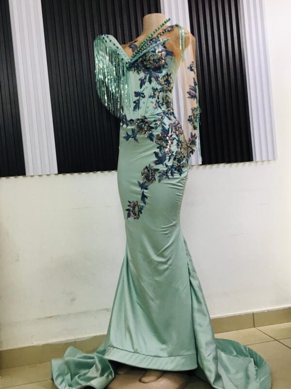 sky blue bridge dress