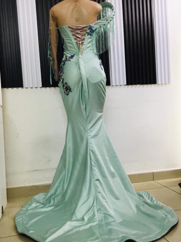 sky blue bridge dress