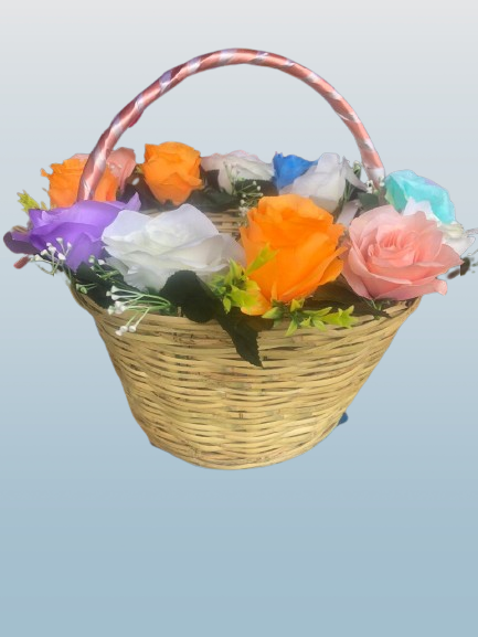 reeds flower basket